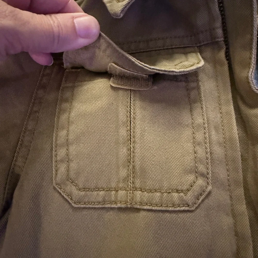 Gymboree Toddler Tan Zip Utility Jacket 2T-3T Cotton‎ Military Style Kids Coat